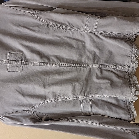 white and black brand gray ruffled jacket stunning 😍 size 14 - Picture 9 of 11